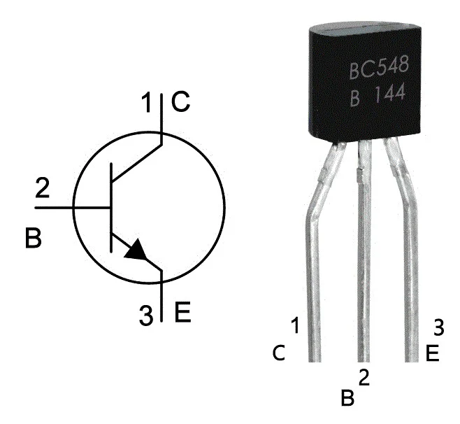 Karakteristik Fisik Transistor BC547 dan BC548